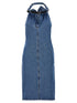Coperni Belt Halter Neck Dress Blue