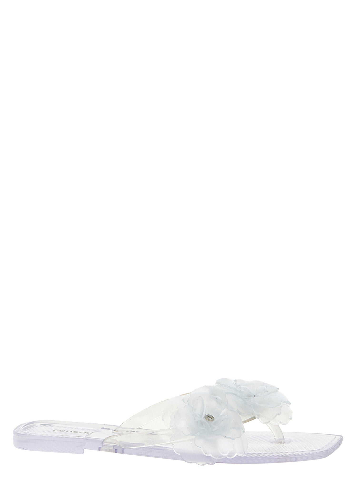 Coperni Silicone Flower Flat Sandals Transparent