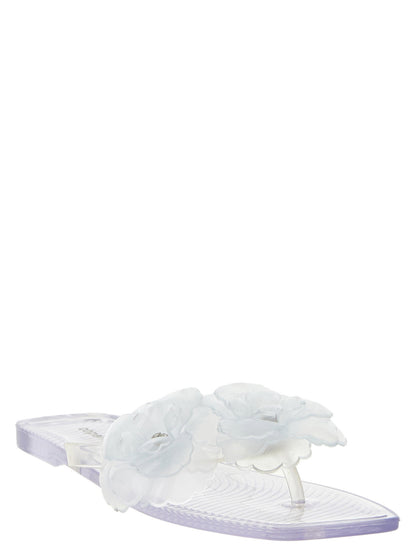 Coperni Silicone Flower Flat Sandals Transparent