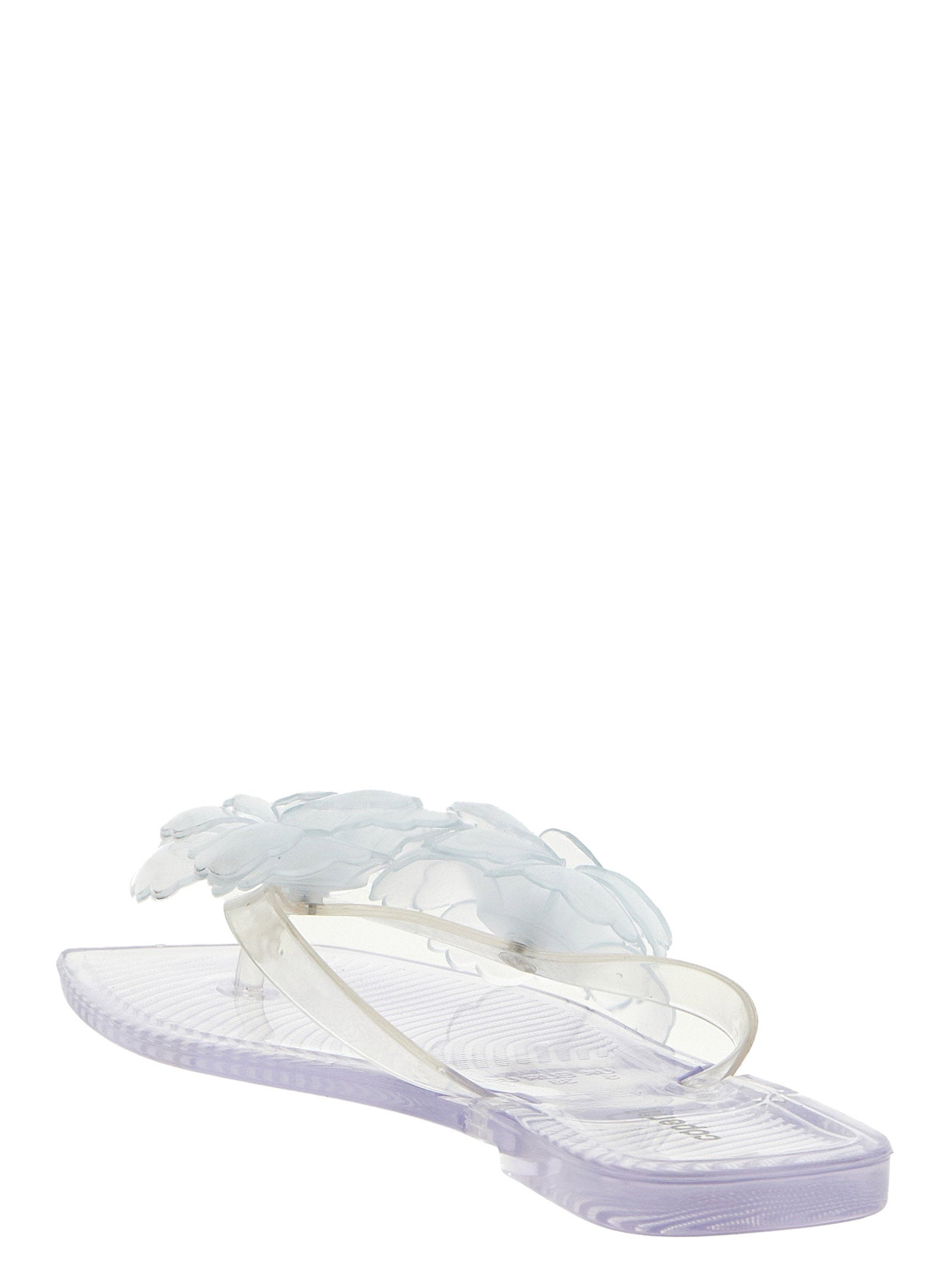 Coperni Silicone Flower Flat Sandals Transparent