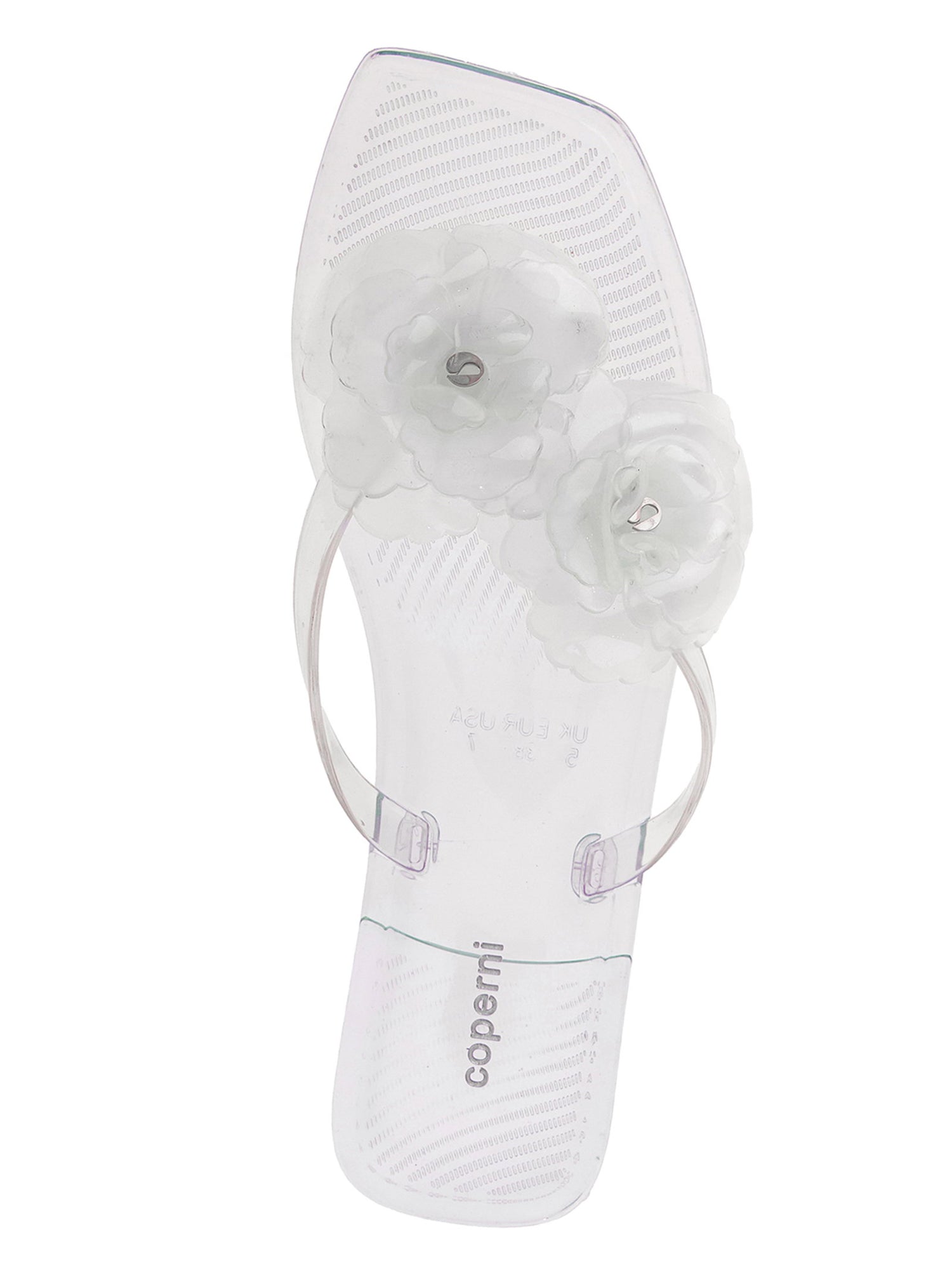 Coperni Silicone Flower Flat Sandals Transparent