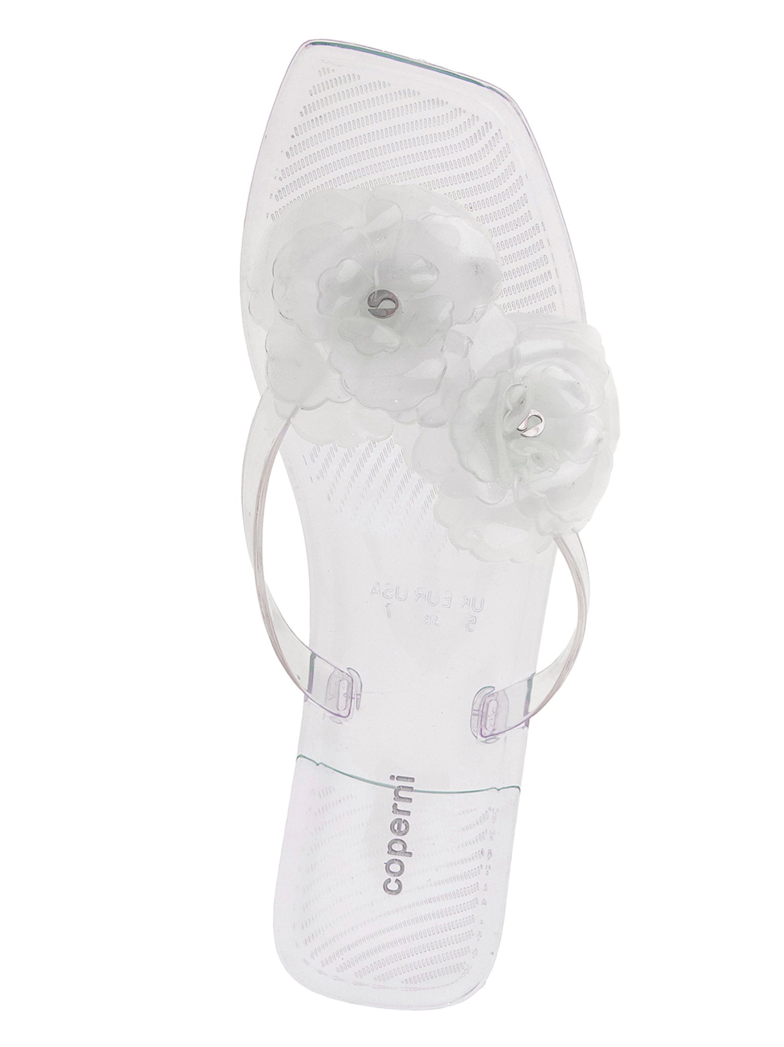 Coperni Silicone Flower Flat Sandals Transparent