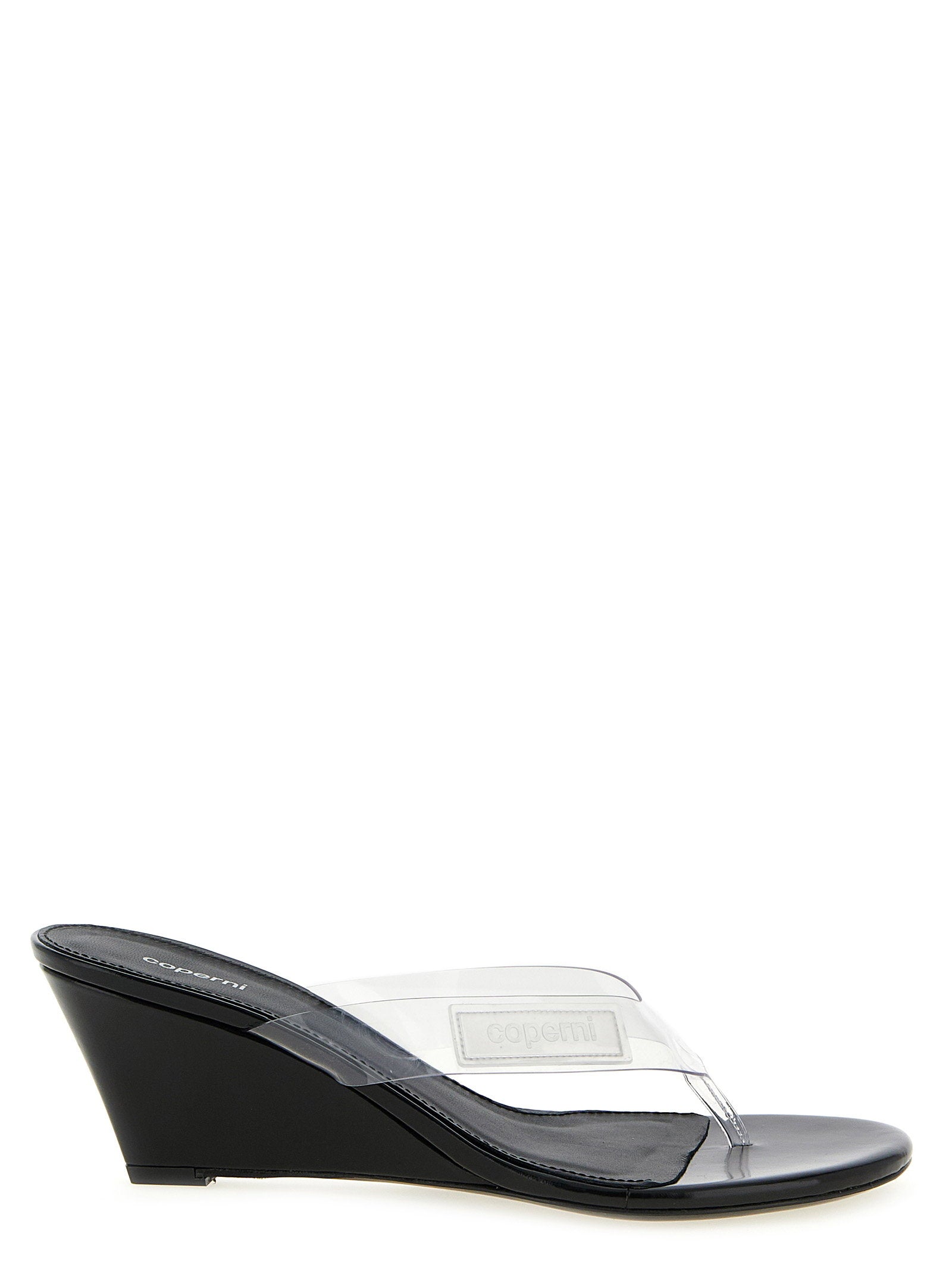 Coperni Logo Patch Sandals Transparent