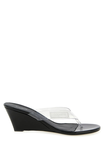 Coperni Logo Patch Sandals Transparent