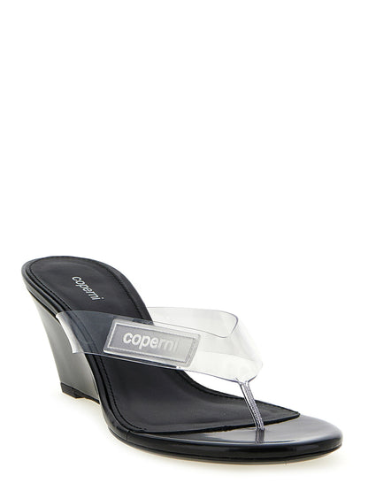 Coperni Logo Patch Sandals Transparent