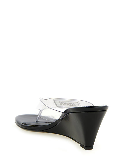 Coperni Logo Patch Sandals Transparent