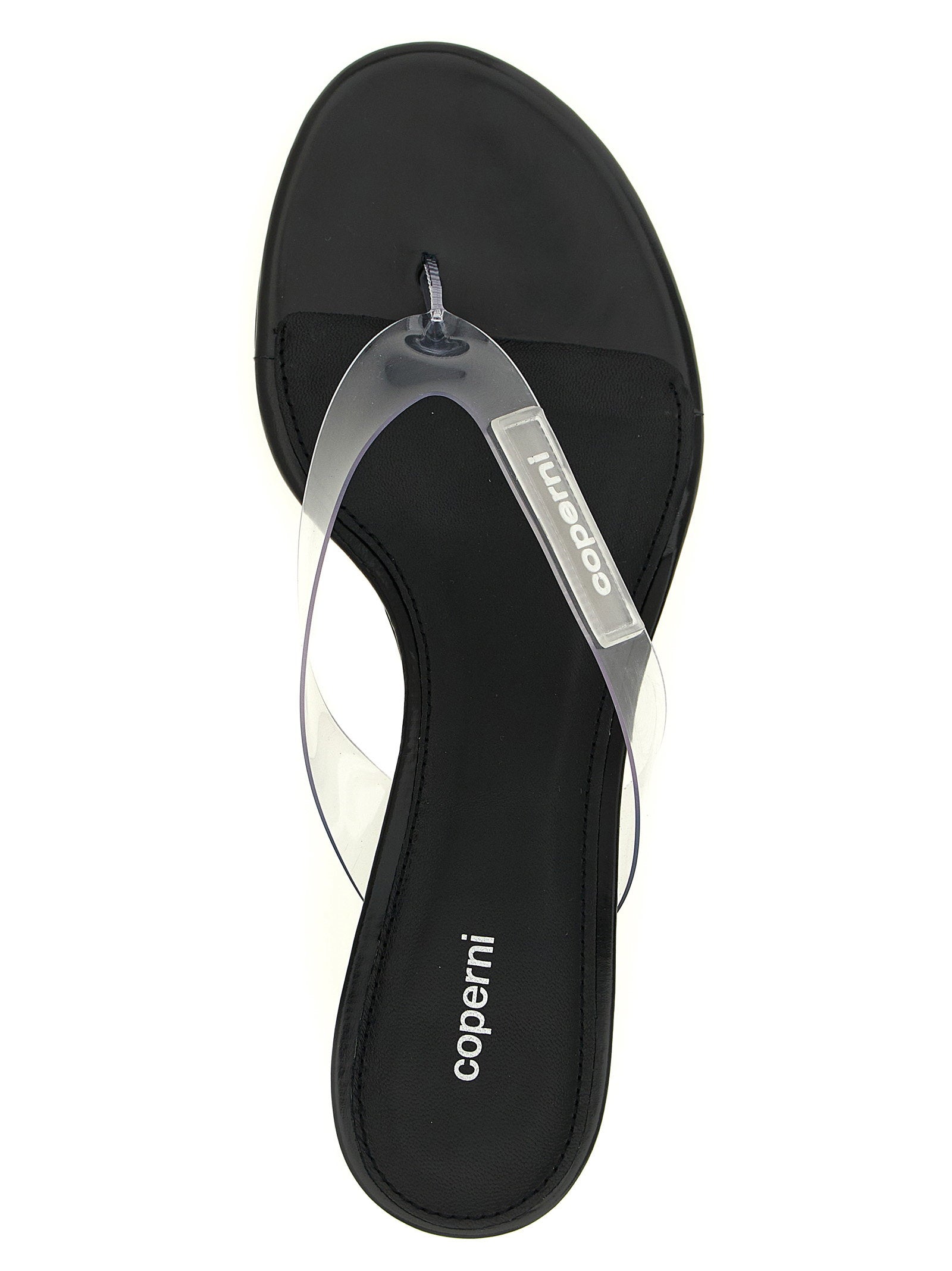 Coperni Logo Patch Sandals Transparent