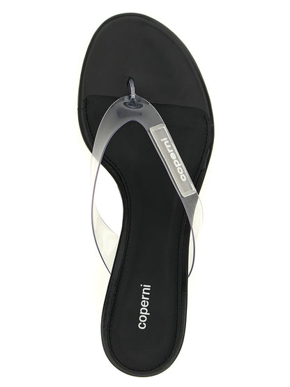 Coperni Logo Patch Sandals Transparent