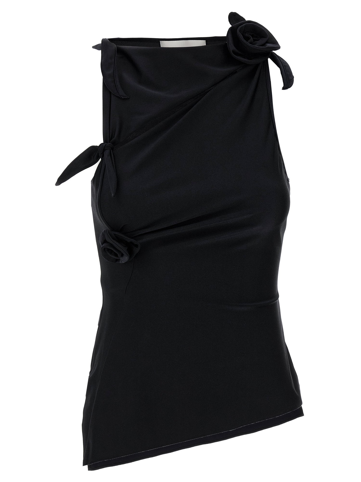 Coperni Asymmetric Flower Top Black