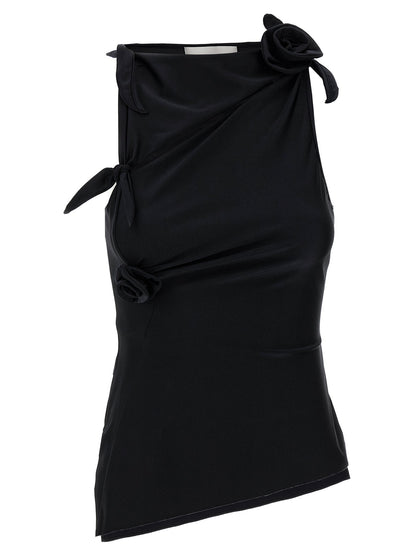 Coperni Asymmetric Flower Top Black