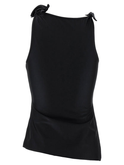 Coperni Asymmetric Flower Top Black