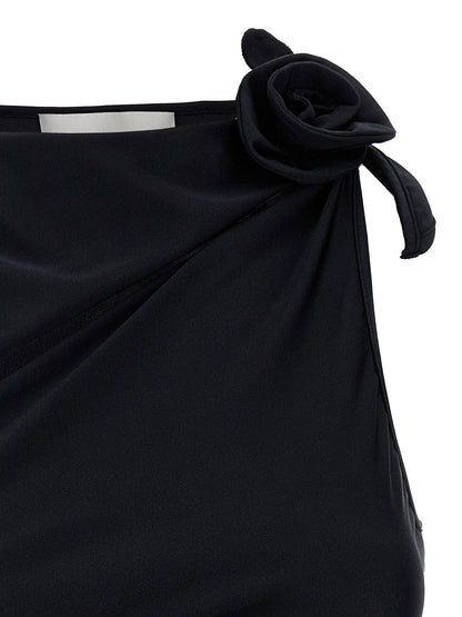 Coperni Asymmetric Flower Top Black