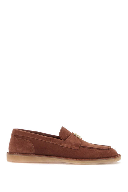 Suede leather loafers