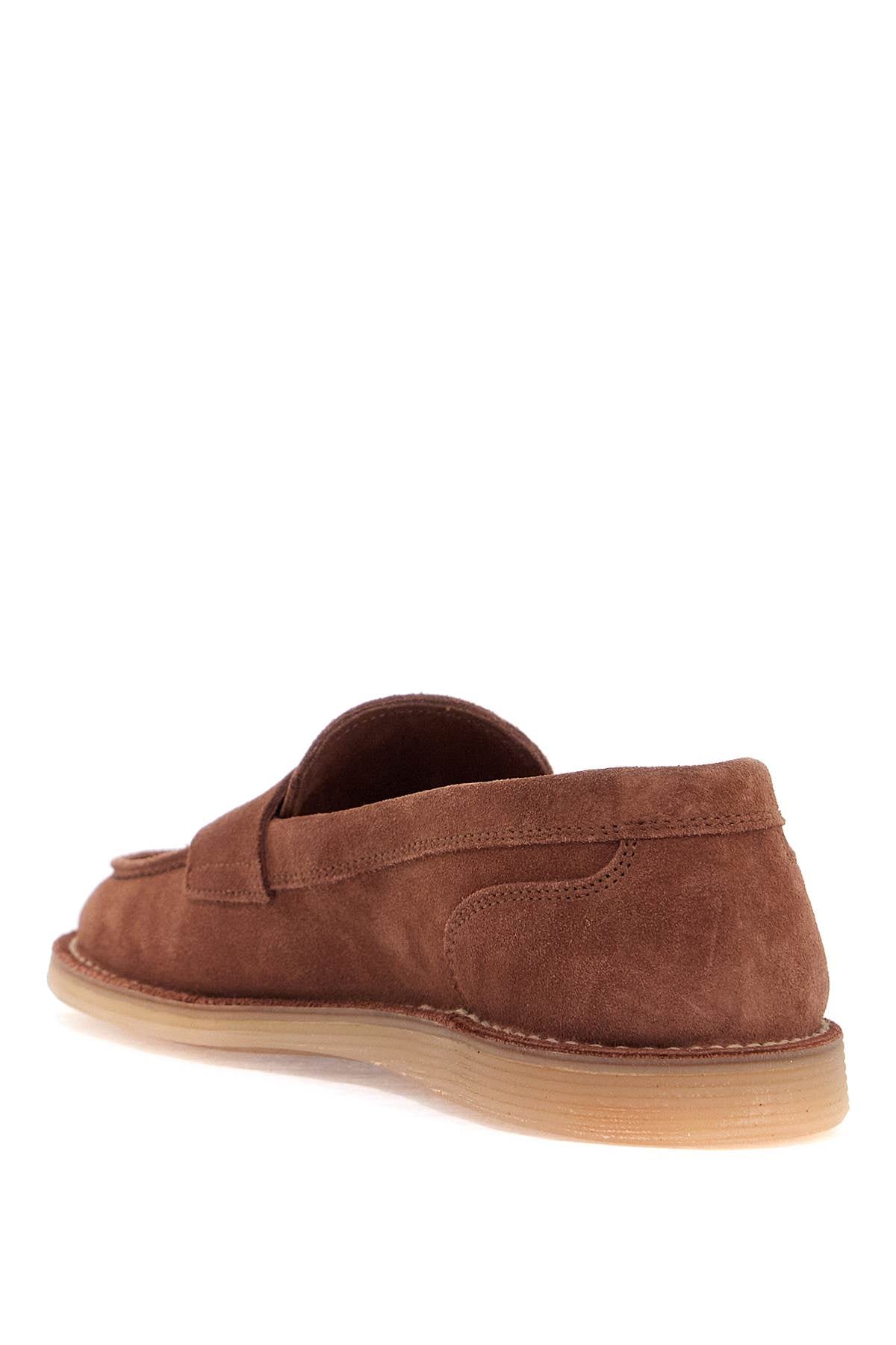 Suede leather loafers