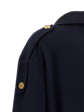 Elisabetta Franchi Double-breasted Belted Coat Blue