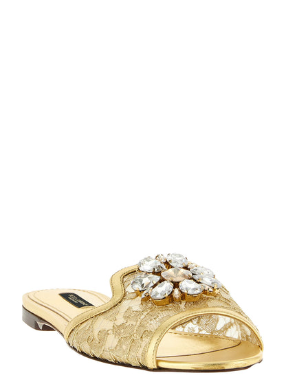 Dolce &amp; Gabbana Taormina Sandals Gold