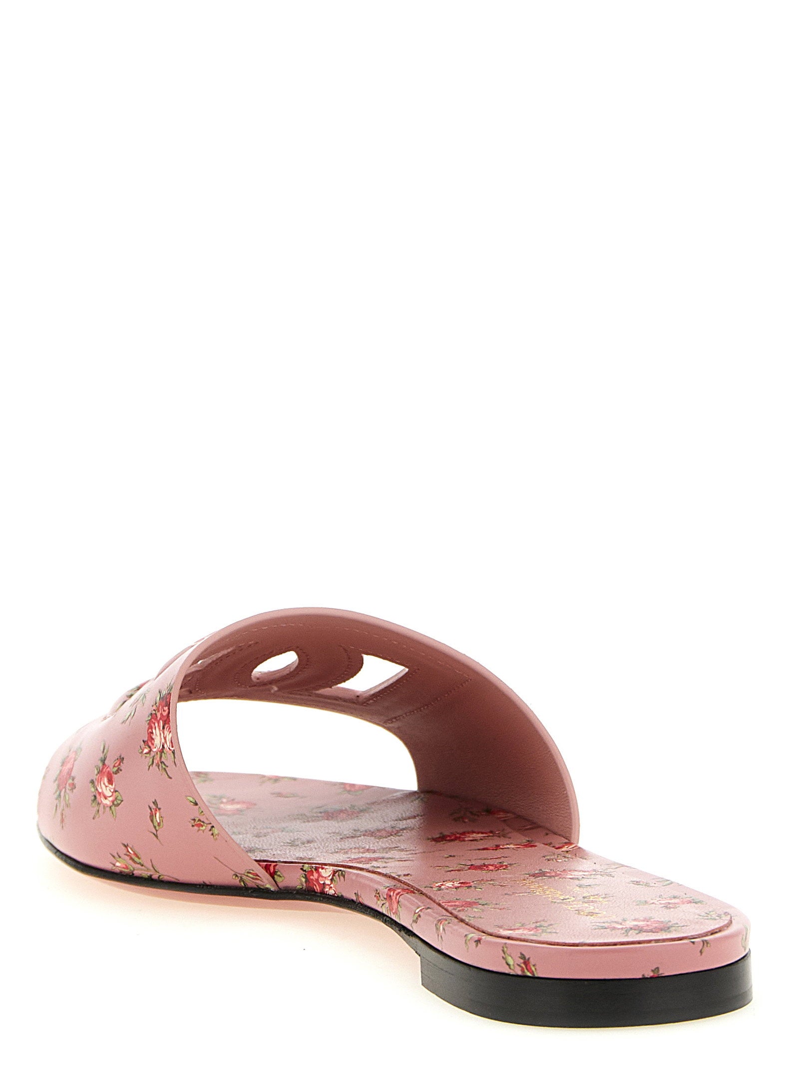 Dolce &amp; Gabbana Leather Slides Pink