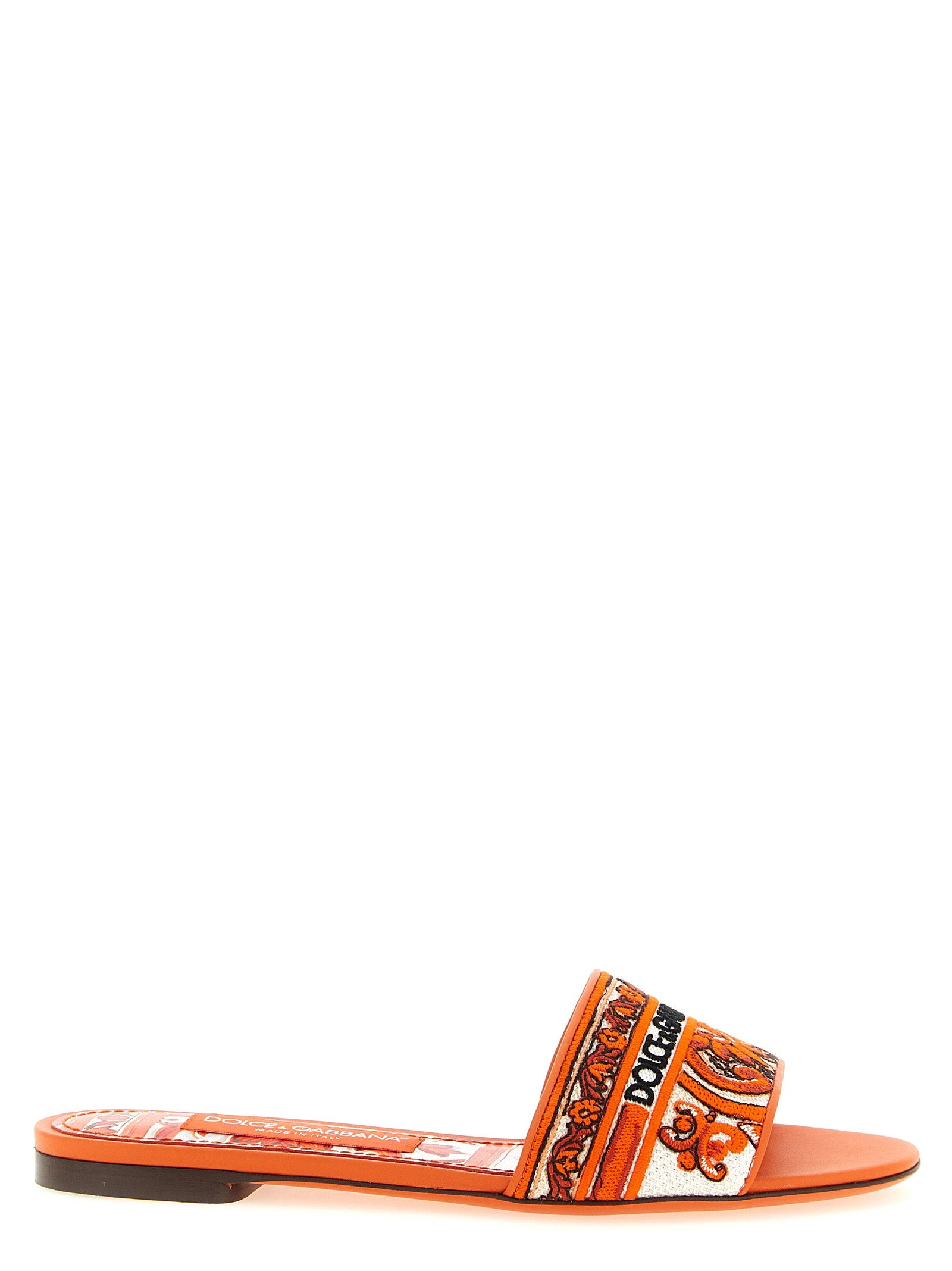 Dolce &amp; Gabbana Bianca Slides Orange