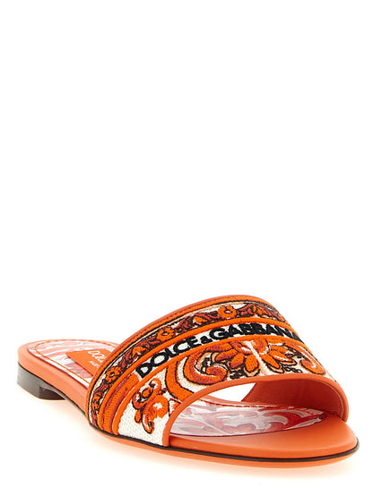 Dolce &amp; Gabbana Bianca Slides Orange