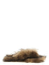 Dolce & Gabbana Sheepskin Sandals Brown