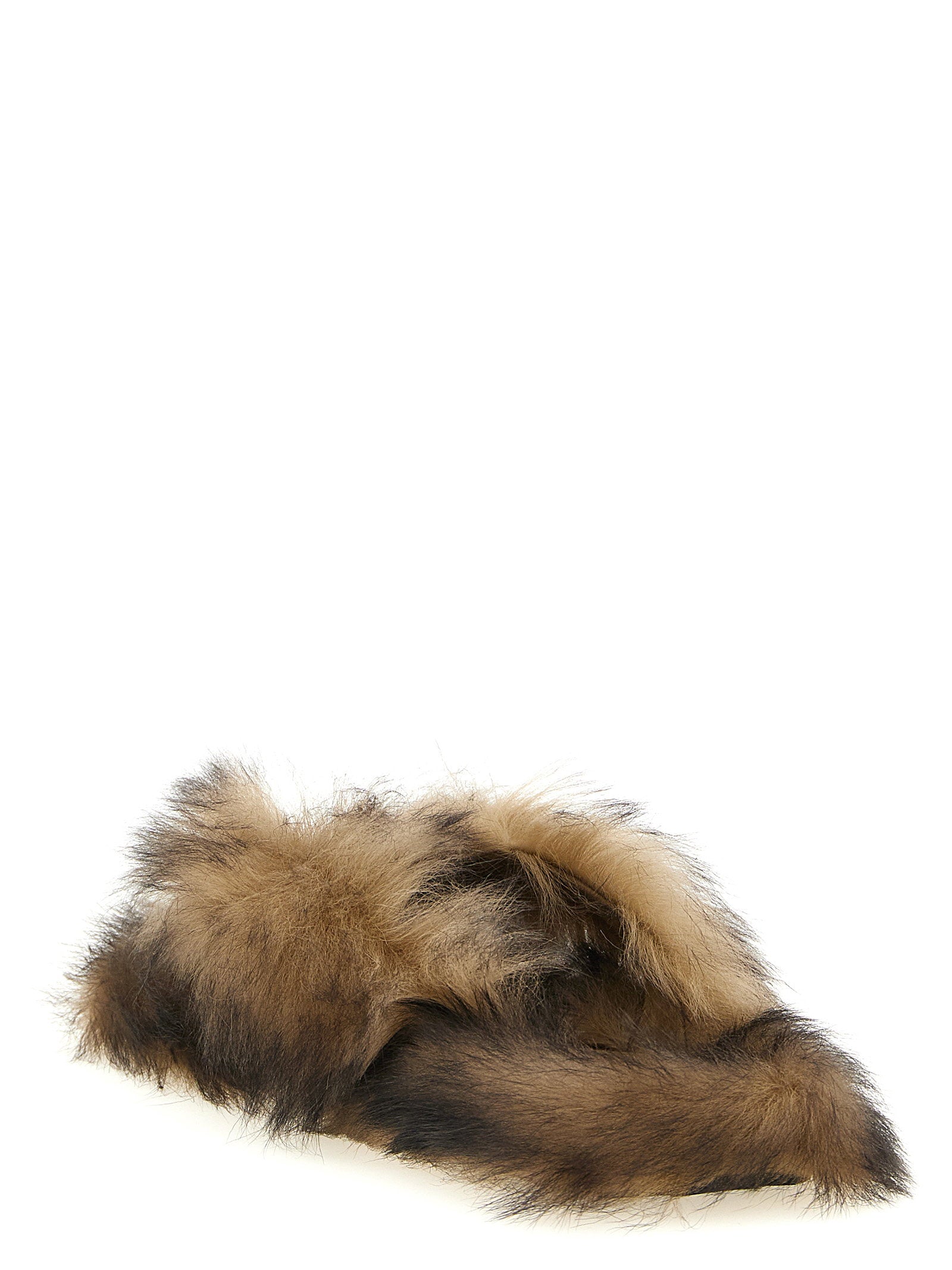 Dolce &amp; Gabbana Sheepskin Sandals Brown