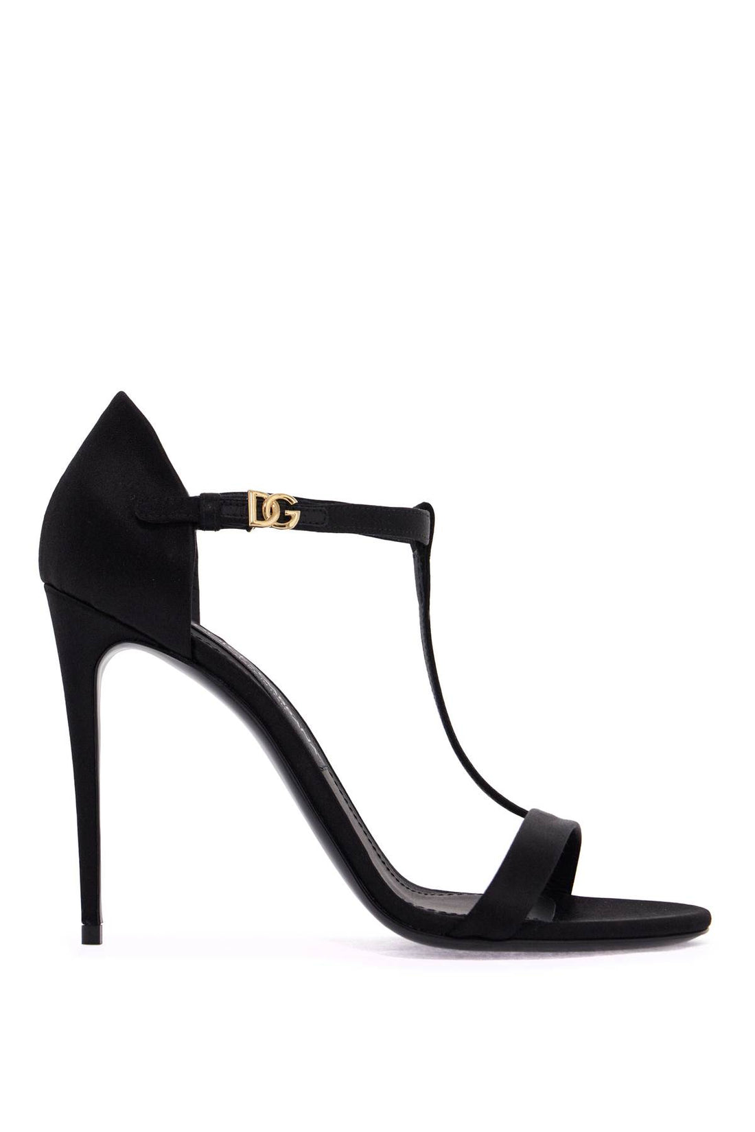 Dolce &amp; Gabbana Keira satin t-bar sandals black