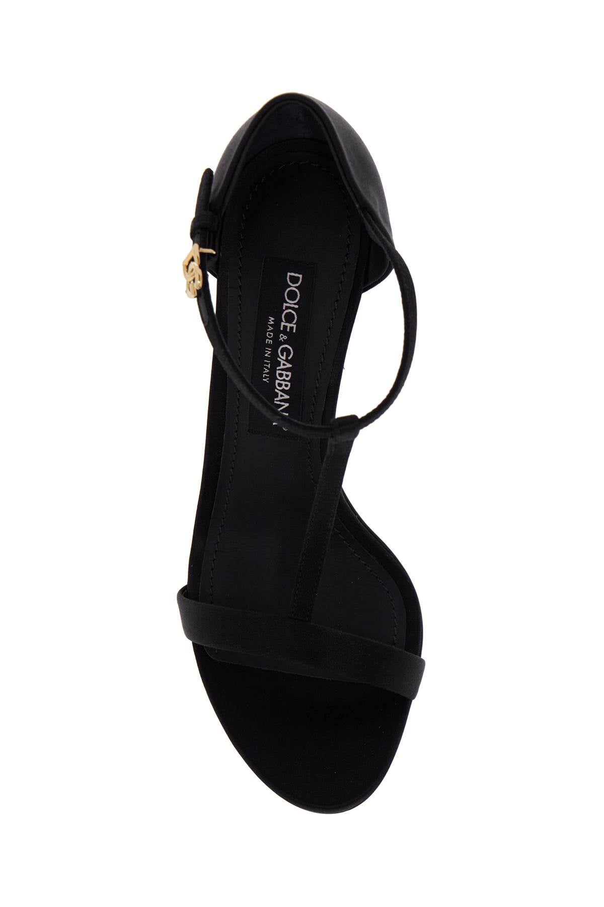 Dolce &amp; Gabbana Keira satin t-bar sandals black