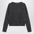 Max Mara Studio Anthracite Cropped Alpaca-Blend Boxy Sweater Orange