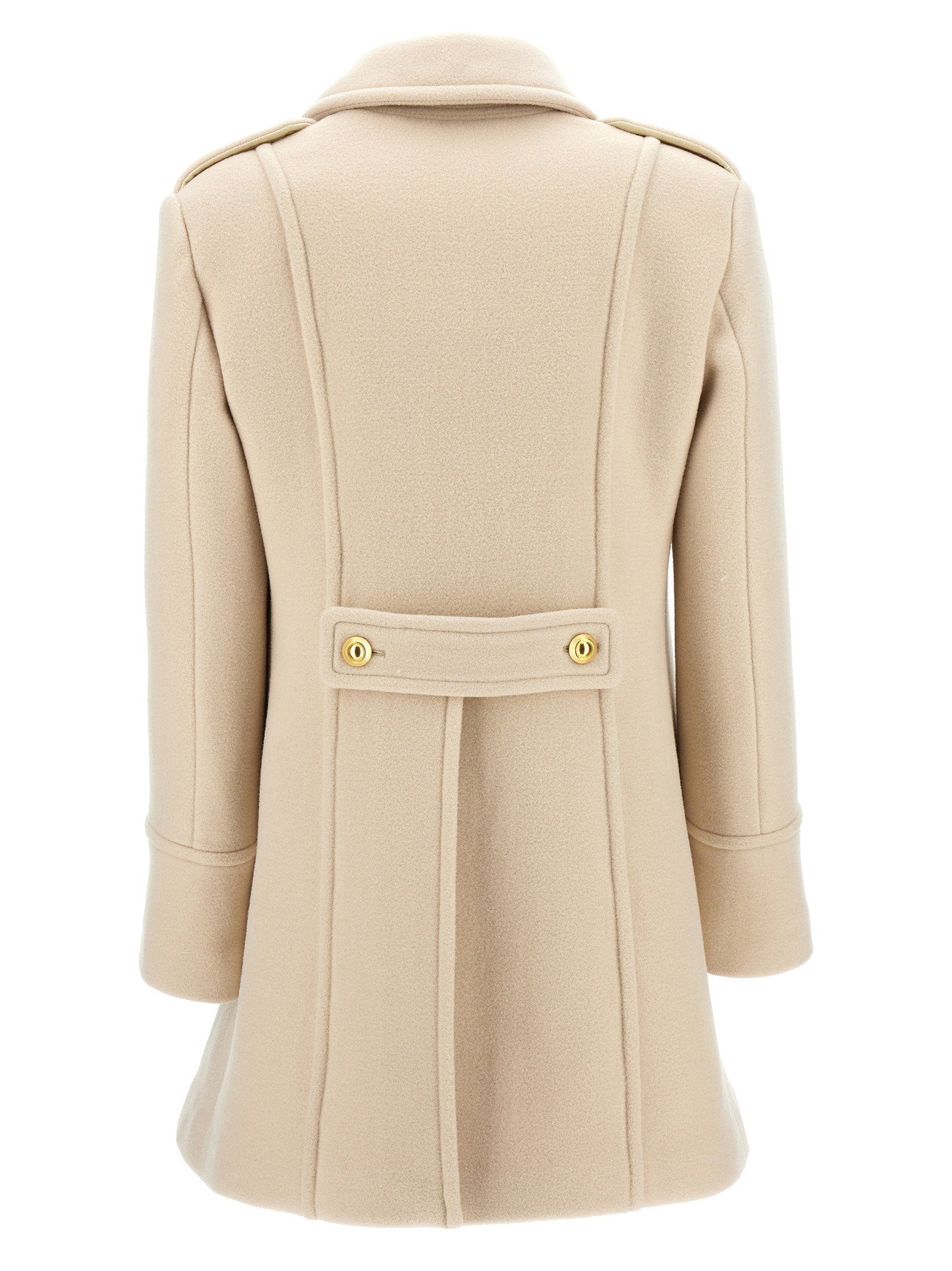 Tom Ford Single-breasted Wool Coat White