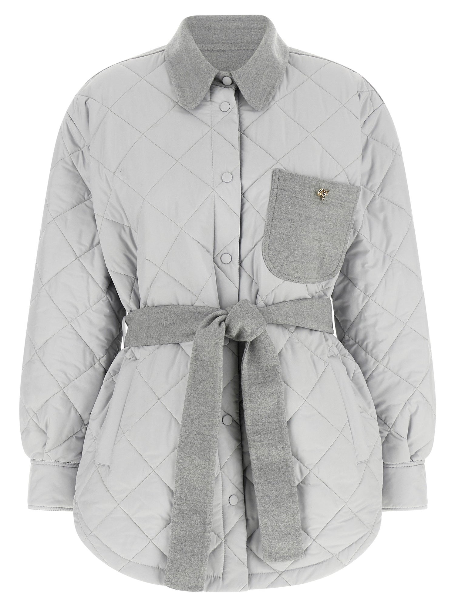 Fabiana Filippi Hybrid Overshirt Gray