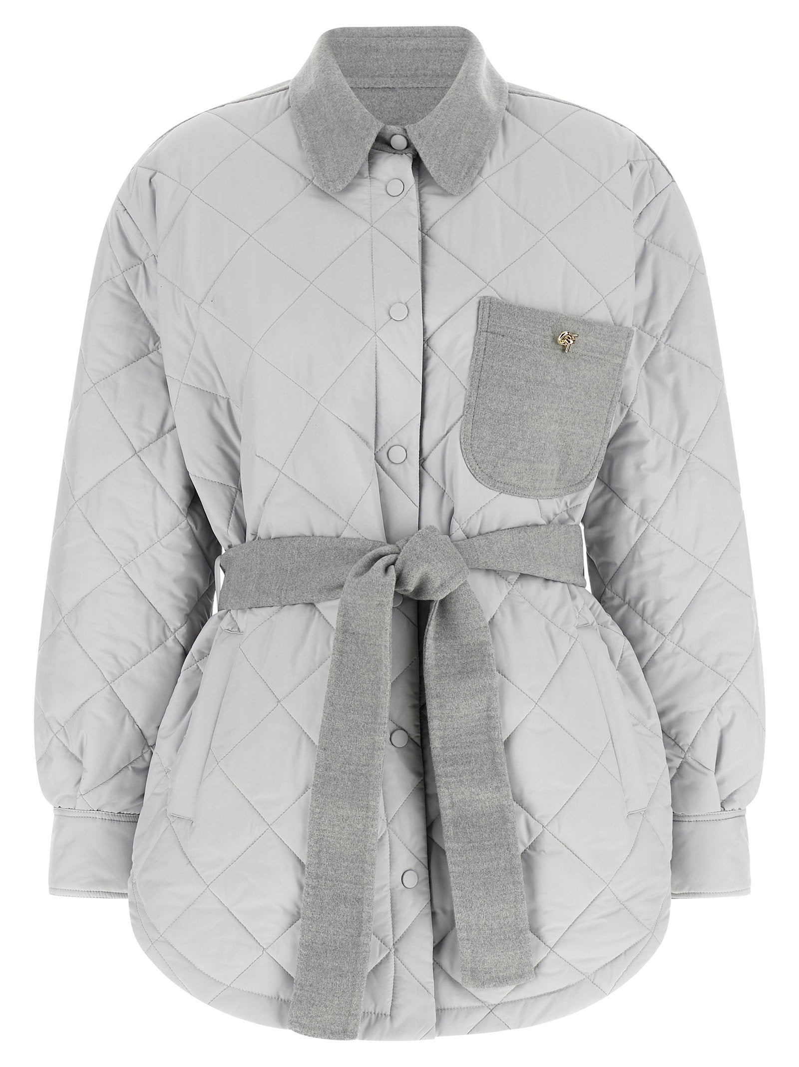 Fabiana Filippi Hybrid Overshirt Gray