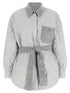 Fabiana Filippi Hybrid Overshirt Gray