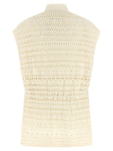 Fabiana Filippi Crochet Vest Beige
