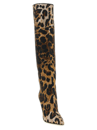 Dolce &amp; Gabbana Leo Jacquard Boots Multicolor