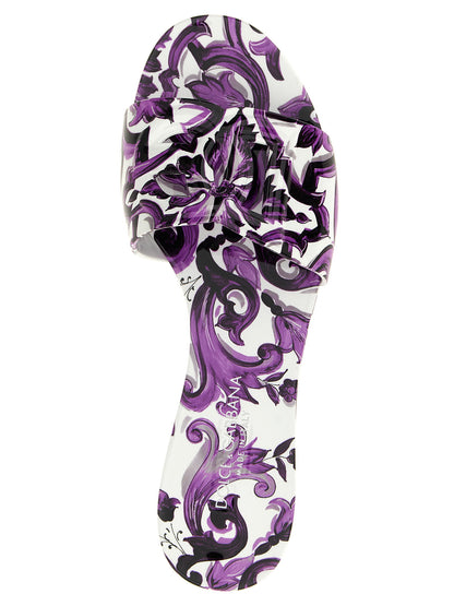 Dolce &amp; Gabbana Beachwear Slides Purple