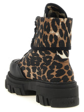 Ganni Denim Ankle Boots Multicolor