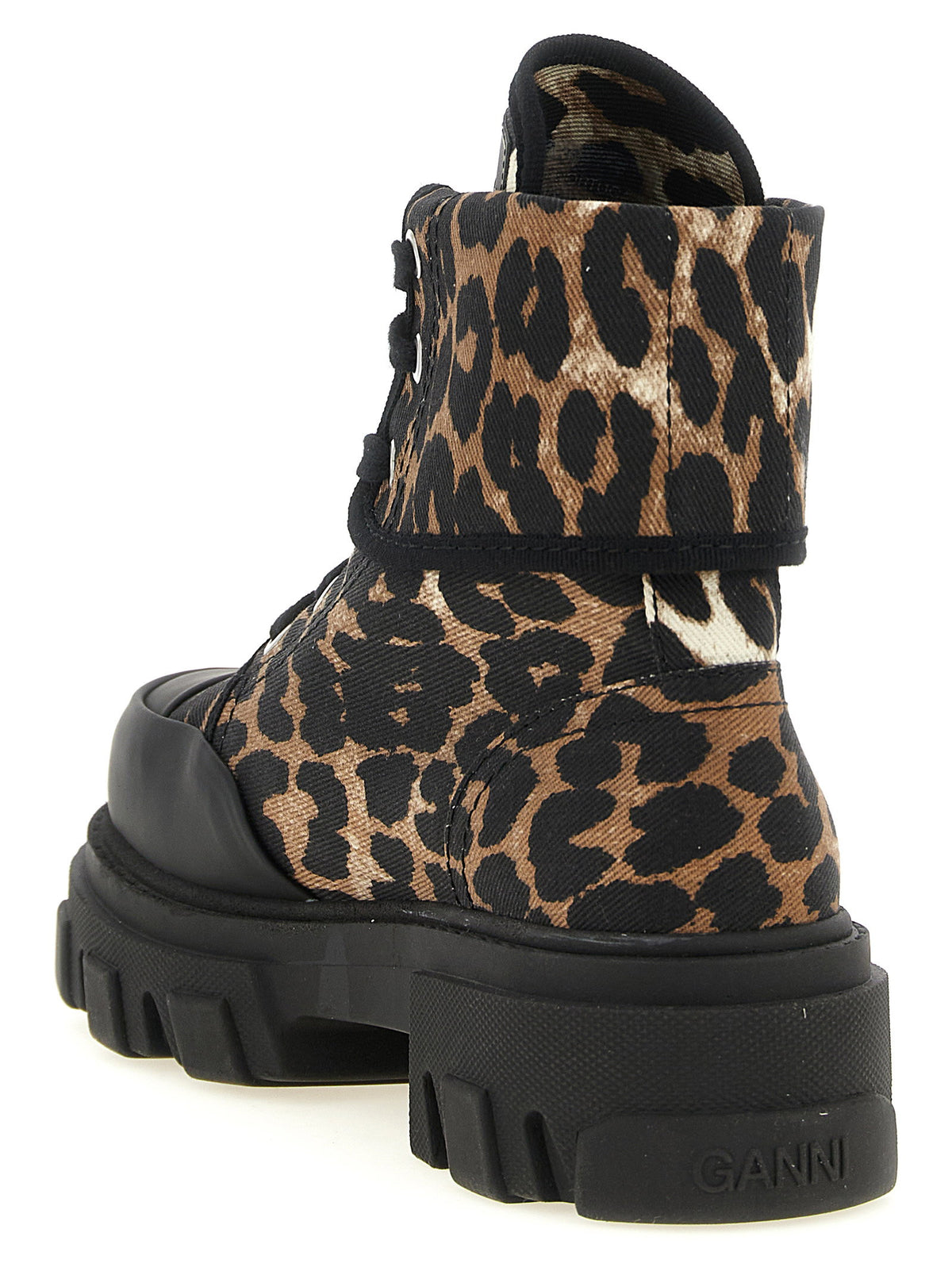 Ganni Denim Ankle Boots Multicolor