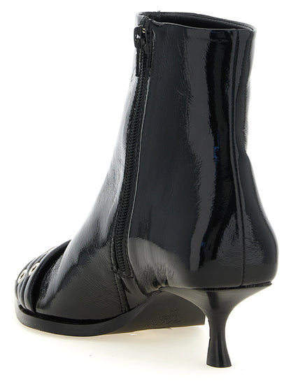 Ganni Buckle Ankle Boots Black