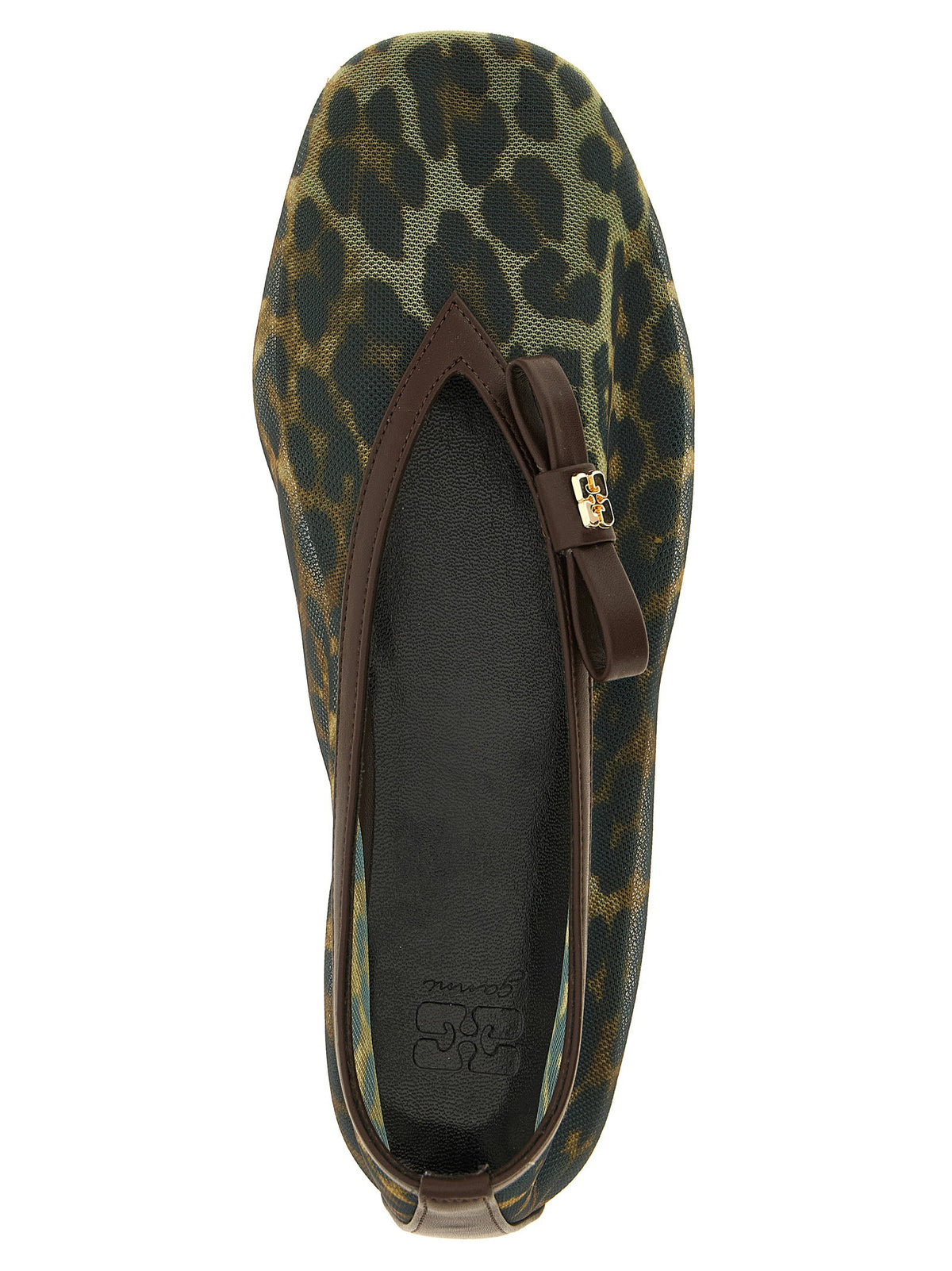 Ganni Jenny Ballet Flats Brown