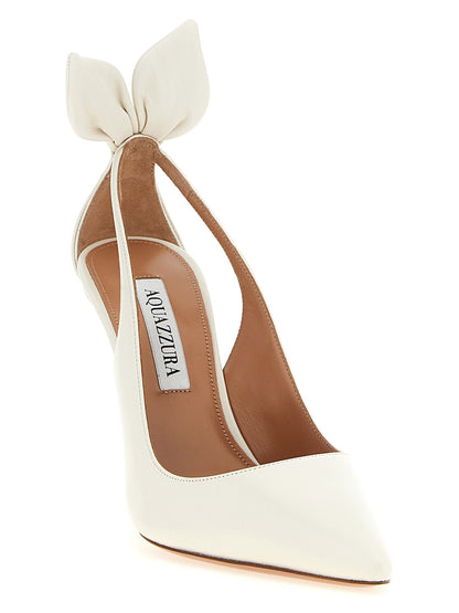 Aquazzura Bow Tie Pumps White