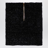 Balmain Black Tweed Miniskirt with Gold Buttons black