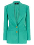 Balmain Logo Button Double-breasted Blazer Light blue