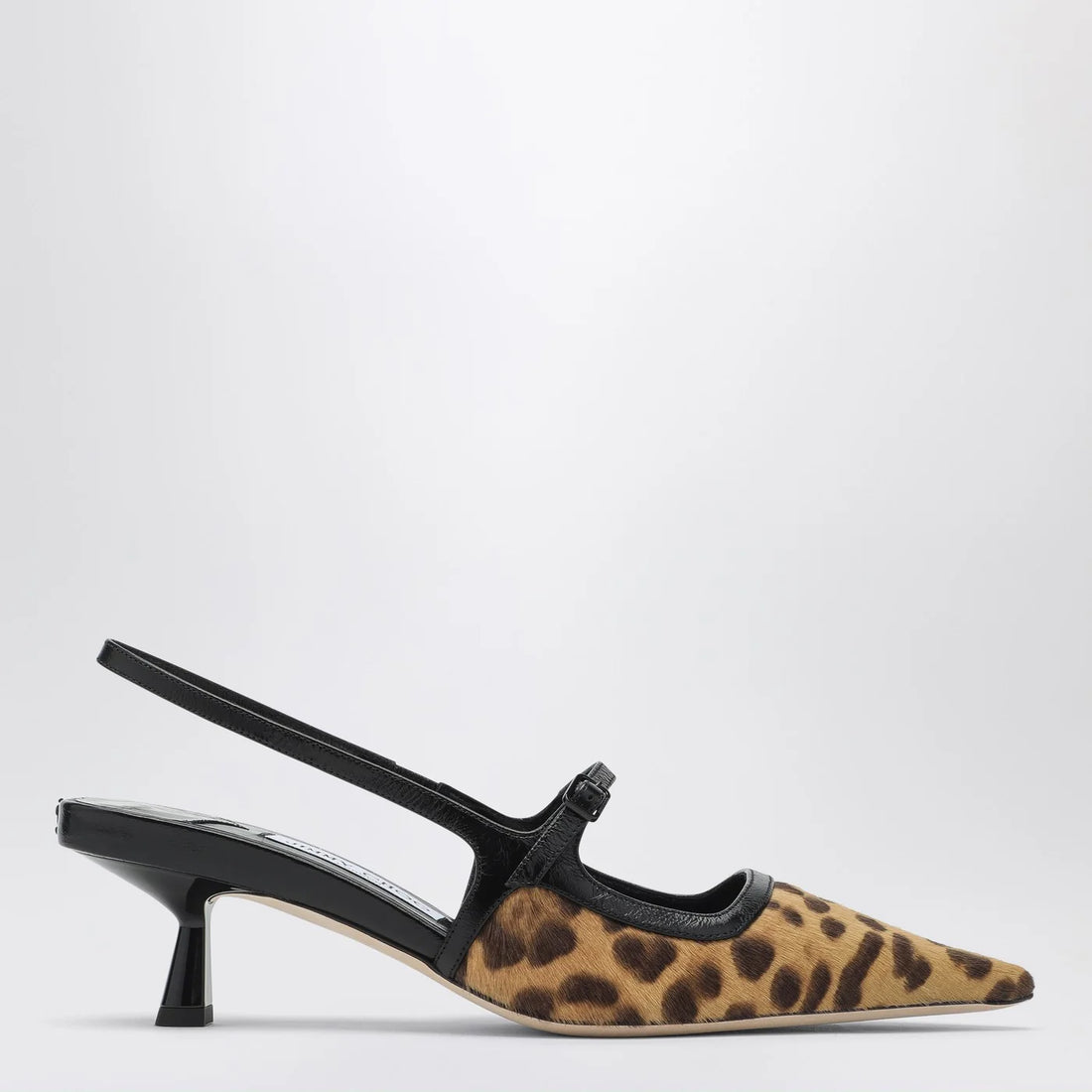 Jimmy Choo Didi 45 Slingback In Leopard Print Pony Skin - Pink