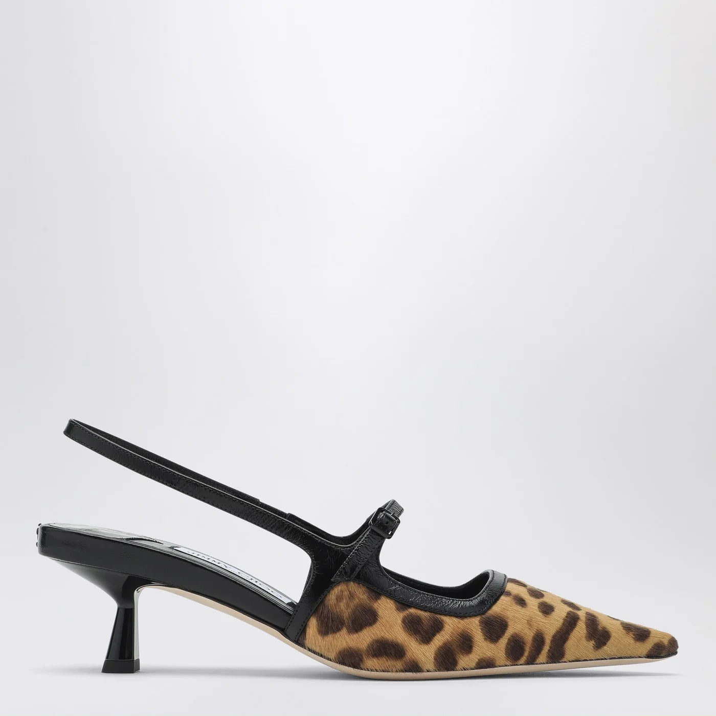 Jimmy Choo Didi 45 Slingback In Leopard Print Pony Skin - Pink