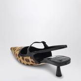 Jimmy Choo Didi 45 Slingback In Leopard Print Pony Skin - Pink