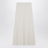 Max Mara Ivory Stretch Cashmere Maxi Skirt White