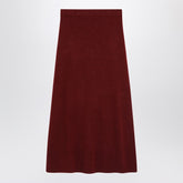 Max Mara Raspberry Stretch Cashmere Long Skirt Brown