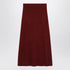 Max Mara Raspberry Stretch Cashmere Long Skirt Brown
