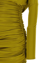 Balmain Draped Mini Dress Green