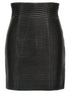 Balmain Hw Rolled Skirt Black